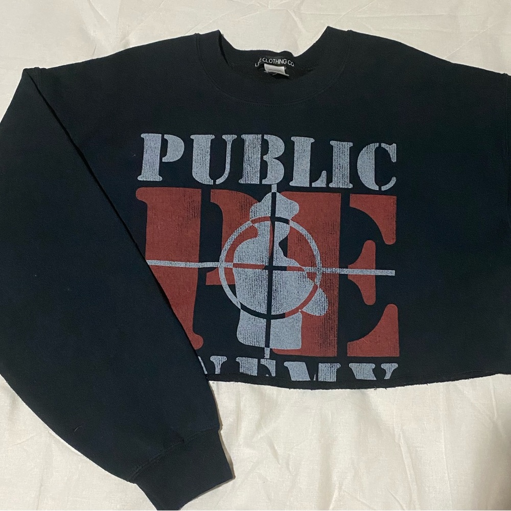 Public enemy crop top